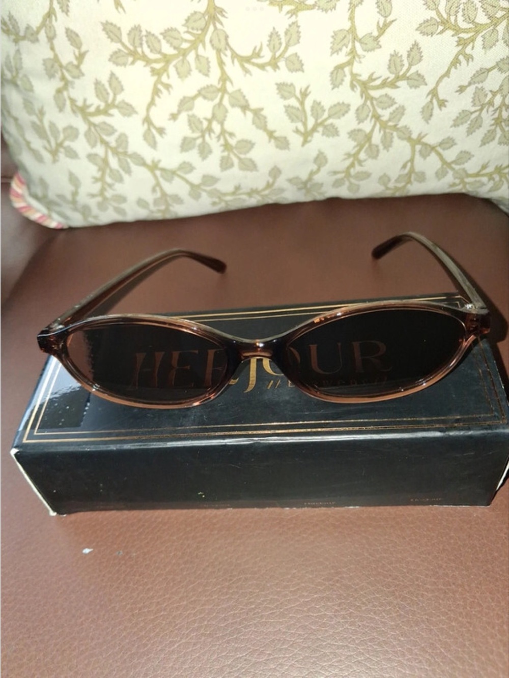 Brown Slim Oval Women's Sunglasses